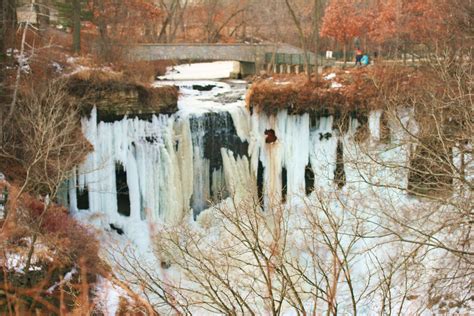 Minnehaha Falls...in winter. Hiking in the middle of Minneapolis? Yes. A hike I have done a ...