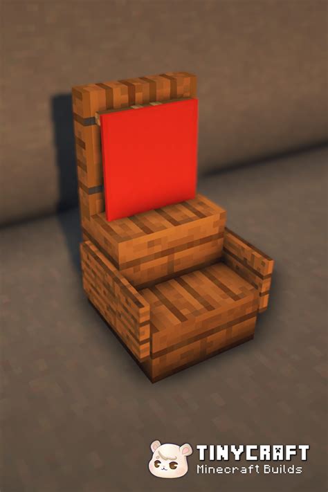 Minecraft Furniture Ideas - Cozy Chair | Minecraft bauen, Minecraft gebäude, Minecraft tipps