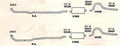 1968 Plymouth Barracuda, Valiant & Signet Exhaust, Aluminized, With 383 ...