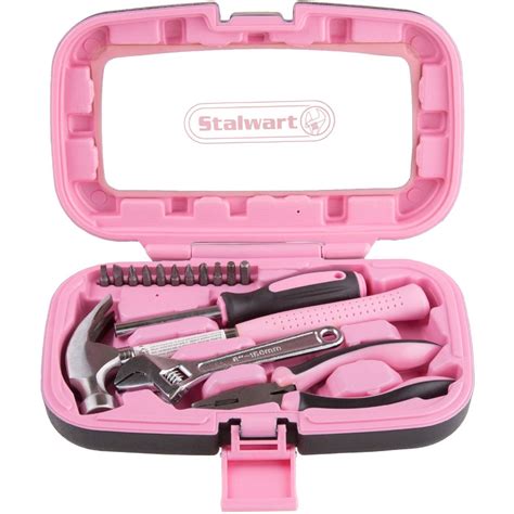 Household Hand Tools, Pink Tool Set - 15 Piece by Stalwart, Set ...