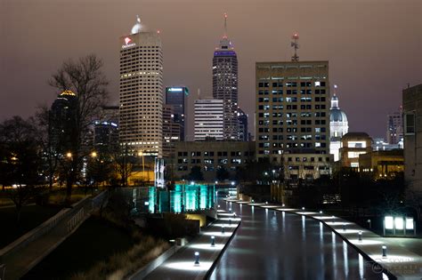 Downtown Indianapolis, Indiana Skyline at night