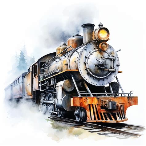 Premium AI Image | A painting of Subway Train watercolor