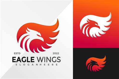 Eagle Wings Colorful Logo Design Vector illustration template 6323082 Vector Art at Vecteezy