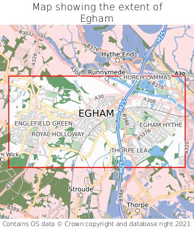 Where is Egham? Egham on a map