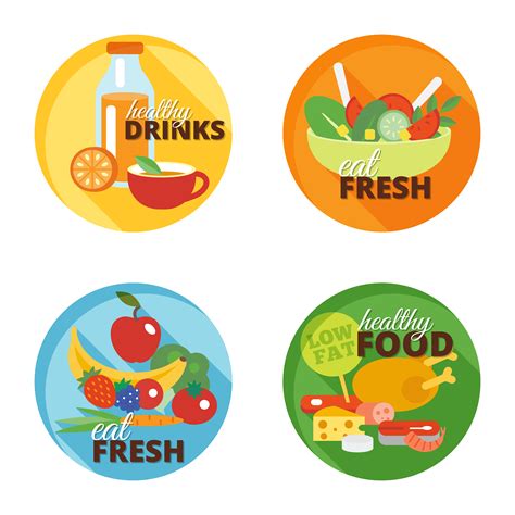 Healthy eating flat icon 462180 Vector Art at Vecteezy