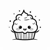 Mouthwatering Muffin Coloring Page  sketch template