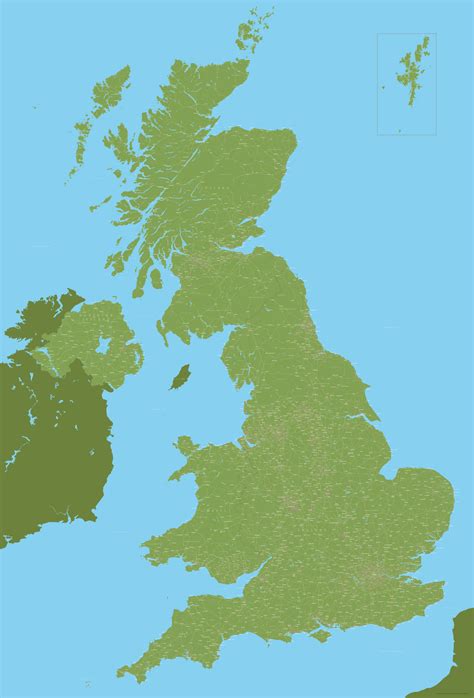 Best detailed map base of the UK / United Kingdom - Maproom