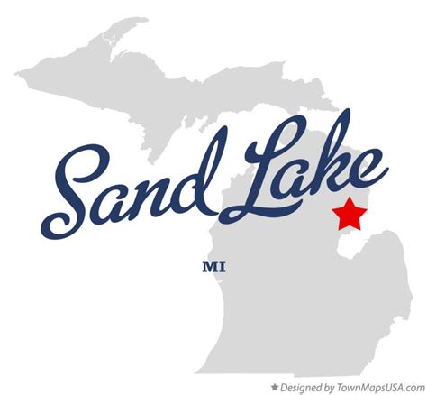 Map of Sand Lake, Iosco County, MI, Michigan