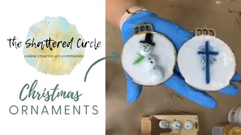 Christmas Ornaments (Glass & Resin Art Tutorial) - YouTube