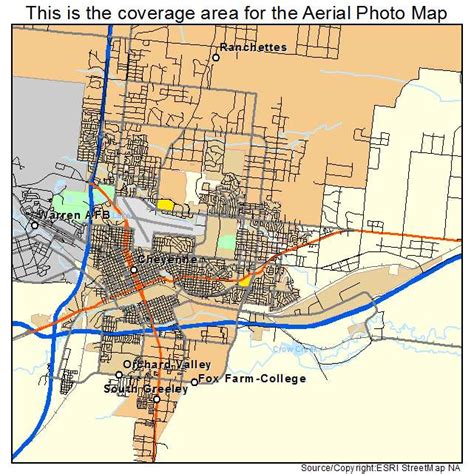 Aerial Photography Map of Cheyenne, WY Wyoming