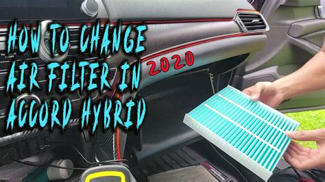 How to replace Cabin Air Filter and Engine Air Filter in 2020 Honda Accord Hybrid - YouTube