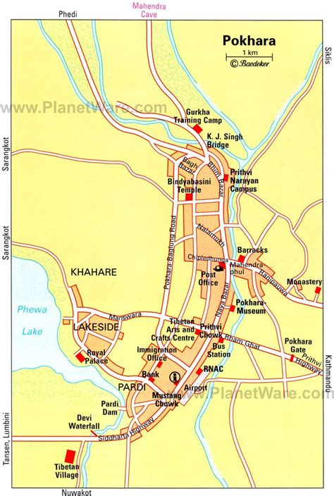 Map of Pokhara, Central Nepal Personal Journey, Digital Photo, Tourist Attraction, Top Rated ...