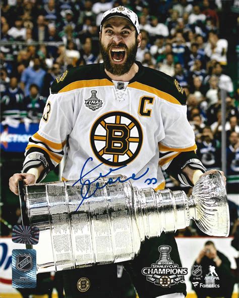 Zdeno Chara Autographed Stanley Cup Boston Bruins Photo | Dynasty ...