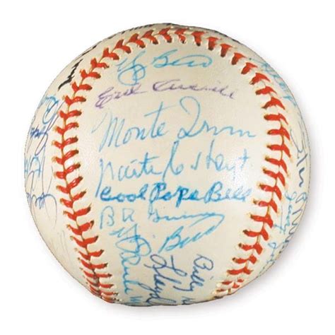 1975 Hall of Famers Signed Baseball