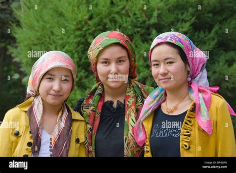 Uighur girls, Hotan, Xinjiang, China Stock Photo, Royalty Free Image ...