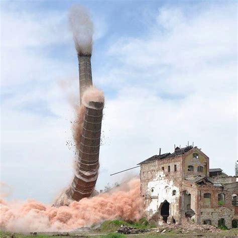 Beautiful photo of an explosive demolition. #demolition