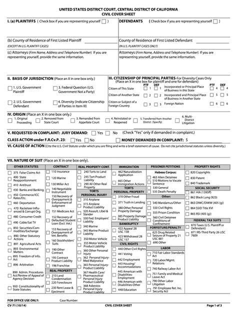 2014 Form CA CV-71 Fill Online, Printable, Fillable, Blank - pdfFiller