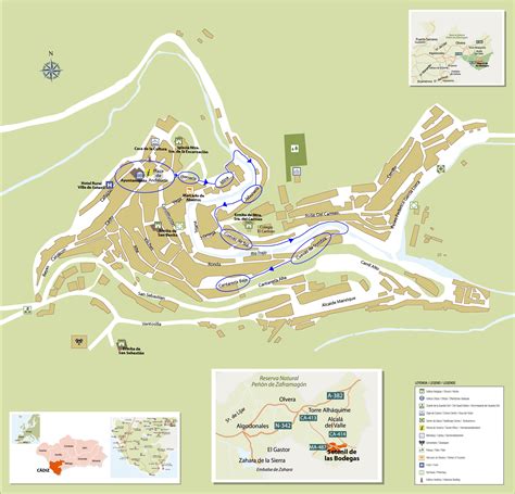 Setenil De Las Bodegas Mapa - Mapa De Rios