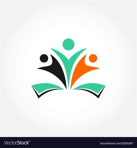 Humanity education people logo Royalty Free Vector Image