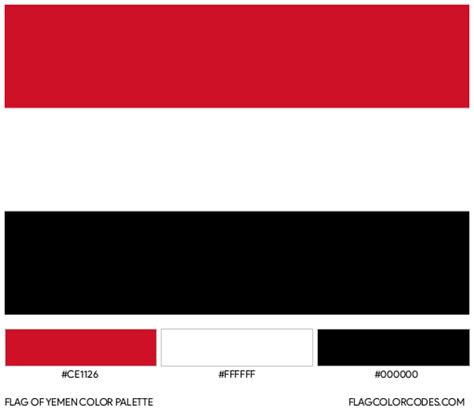 Yemen flag color codes