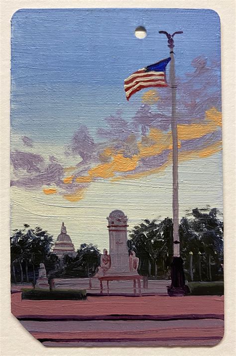 View of the Capitol from Union Station (5 3/4 x 7 3/4 framed) — Calloway Fine Art & Consulting