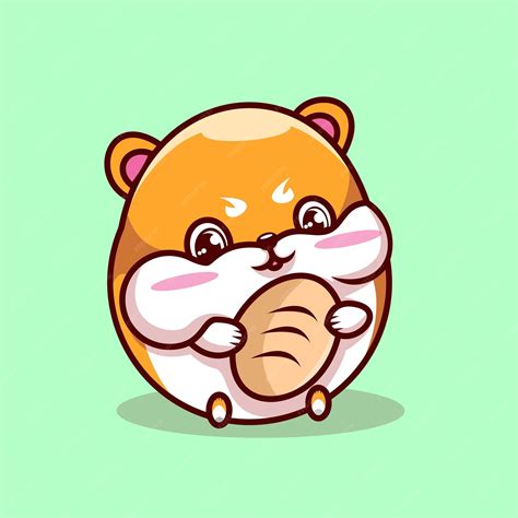 Premium Vector | Cute hamster mascot logo design