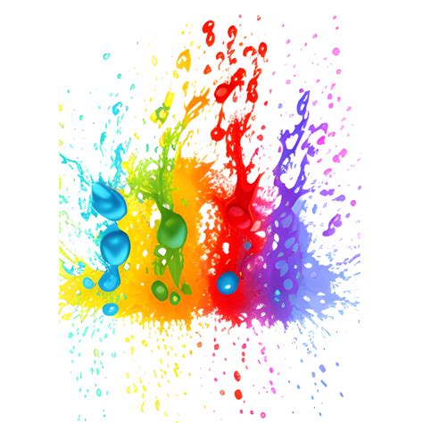 Colorful Splashes Transparent Ai Generative Background 27973549 PNG