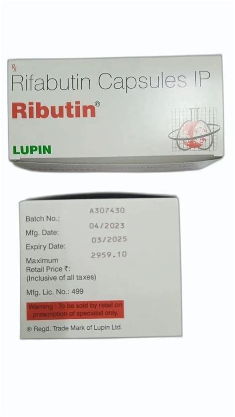 Rifabutin 150mg Capsules at Rs 2959/box | Mycobutin in Surat | ID ...