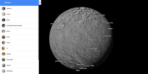 Google Maps now lets you explore more planets and their moons