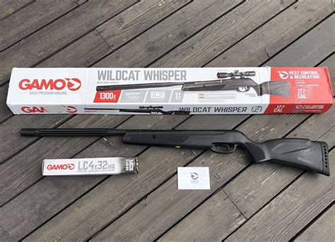 Gamo Wildcat Whisper .177 Cal IGT Powered Break Barrel Air Rifle w/4x32 ...