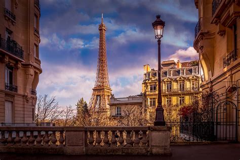 Eiffel Tower view from the street, France