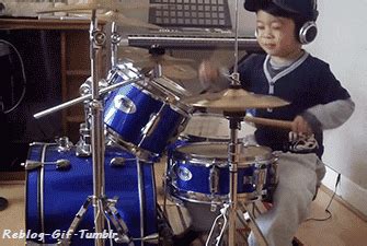 New trending GIF tagged kid badass drums toddler… | Trending Gifs