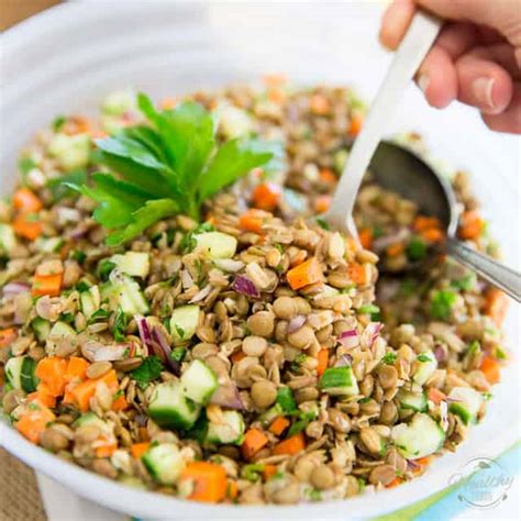 Green Lentil Salad that'll have you come back for more • The Healthy Foodie