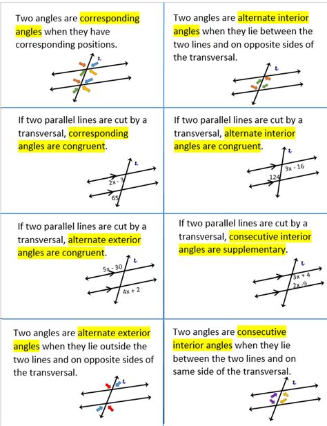 Angles Formed by a Transversal Worksheets - Worksheet Template Tips And Reviews