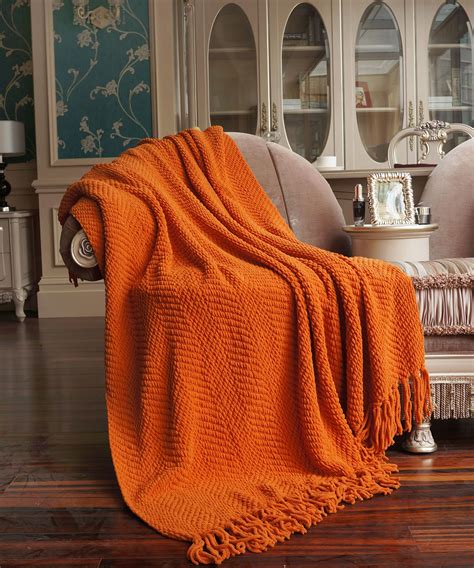 #THROW #BLANKET #BURNTORANGE | Orange decor, Orange blanket, Orange rooms