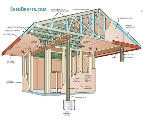 10×12 Backyard Storage Shed With Porch Plans