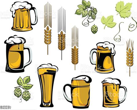 Beer Beer Mug Hop Vector Color Illustration Elements Of Graphic Registration Stock Illustration ...