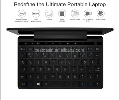 7 Inch Mini Pc Win 10 Pocket Laptop 8gb Ram/128g Emmc Touch Screen Ultrabook Intel Celeron Cpu ...