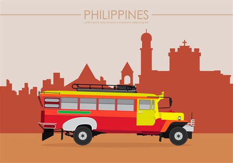 Jeepney Philippines Illustration 134081 Vector Art at Vecteezy