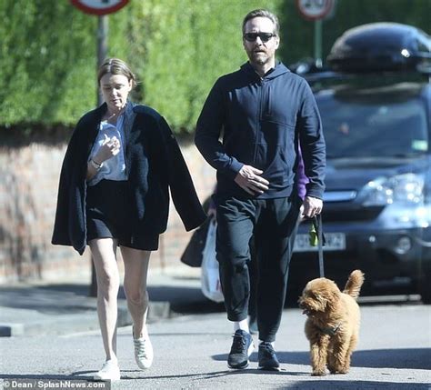 Stepping out: Matthew Macfadyen was spotted enjoying a leisurely stroll in London with his wife ...