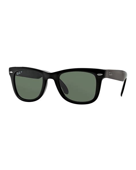 Ray-ban Polarized Wayfarer Sunglasses in Black for Men (POLARISED BLACK) | Lyst