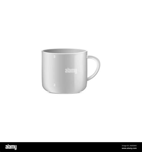 Coffee cups mock up. Ceramic 3D mug template. Vector blankn teacups set Stock Vector Image & Art ...