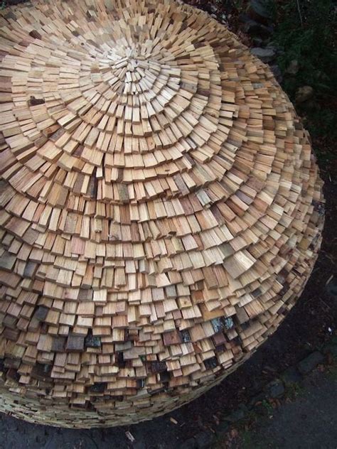 Firewood stacking art. : oddlysatisfying