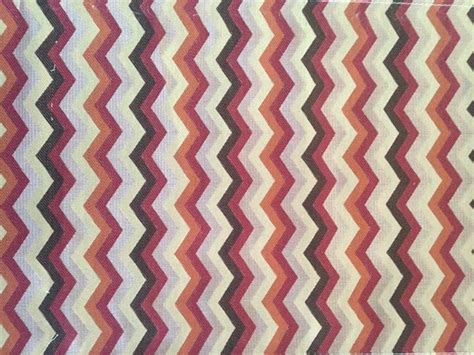 Zigzag Pattern Fabric in Rust Red and Black by FabricResource