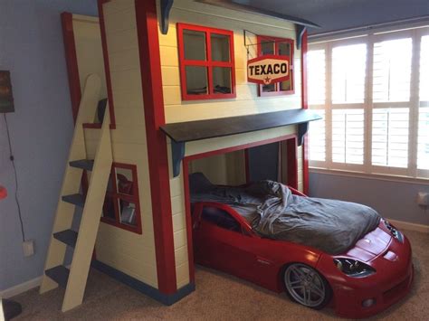 Garage Loft Bed | Ana White | Kids car bed, Kids bedroom designs, Cars room