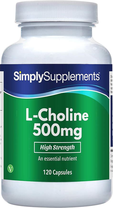 Choline Bitartrate Capsules | Super Strength 500mg Formula Supplement ...