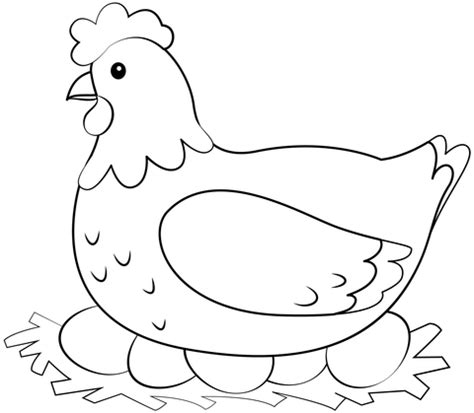 Hen coloring page | Free Printable Coloring Pages