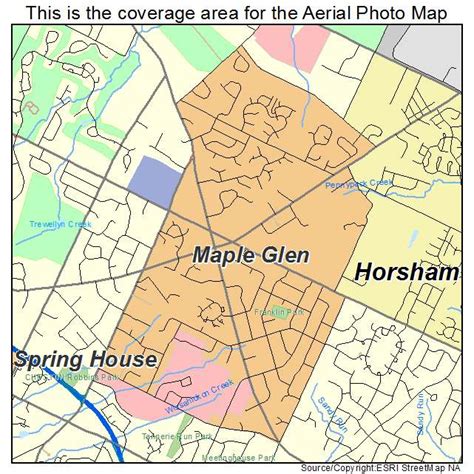 Aerial Photography Map of Maple Glen, PA Pennsylvania