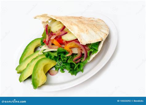 Flat Bread Sandwich stock photo. Image of dinner, meat - 10533292