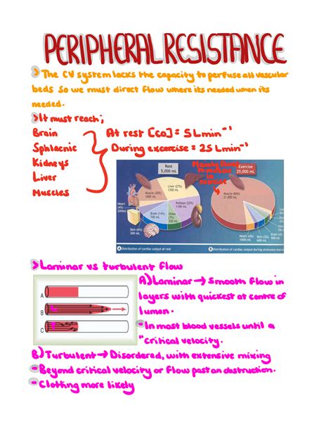 Regulation of flow and peripheral resistance (12 ...